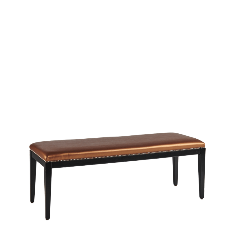 Divano Bench in Black with Copper