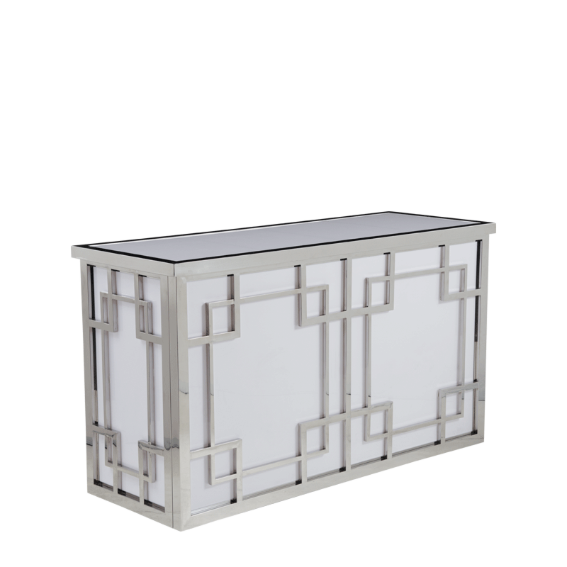 Gatsby Bar in Silver with White Panels