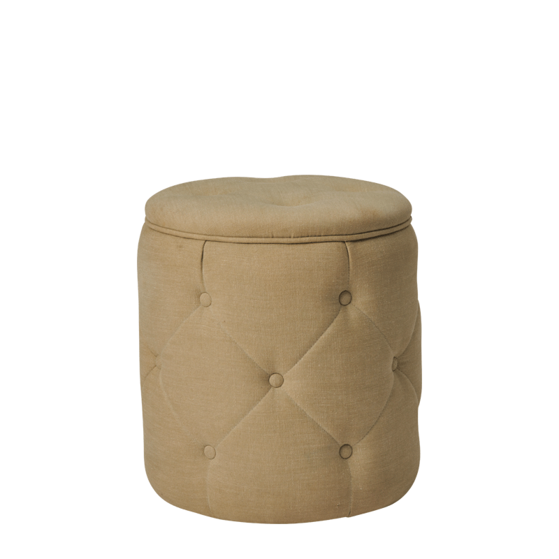 Sandy Ottoman in Olive
