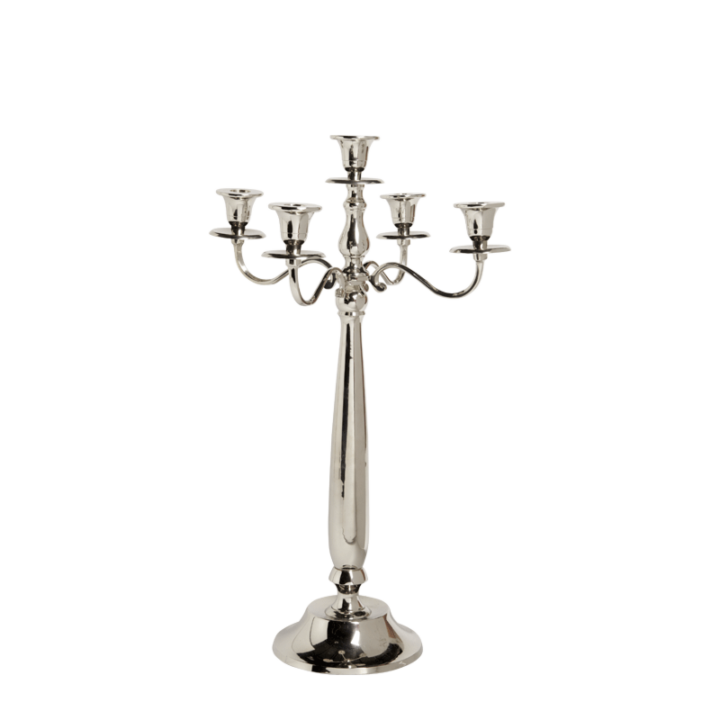 5 Arms Candelabra in Silver