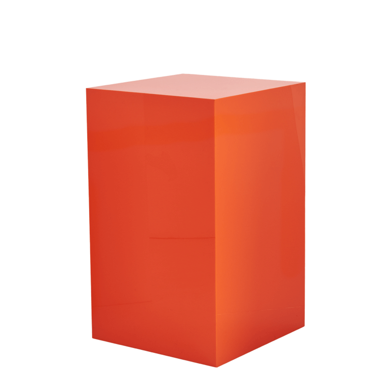 Seattle Plinth in Orange L 24" x W 24" x H 40"