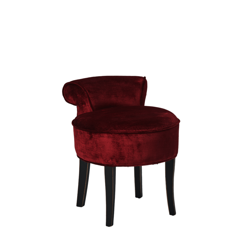 Belgravia Ottoman in Raspberry Velvet