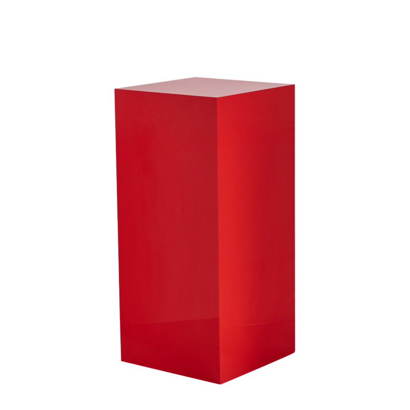 Seattle Plinth in Red L 18" x W 18" x H 40"