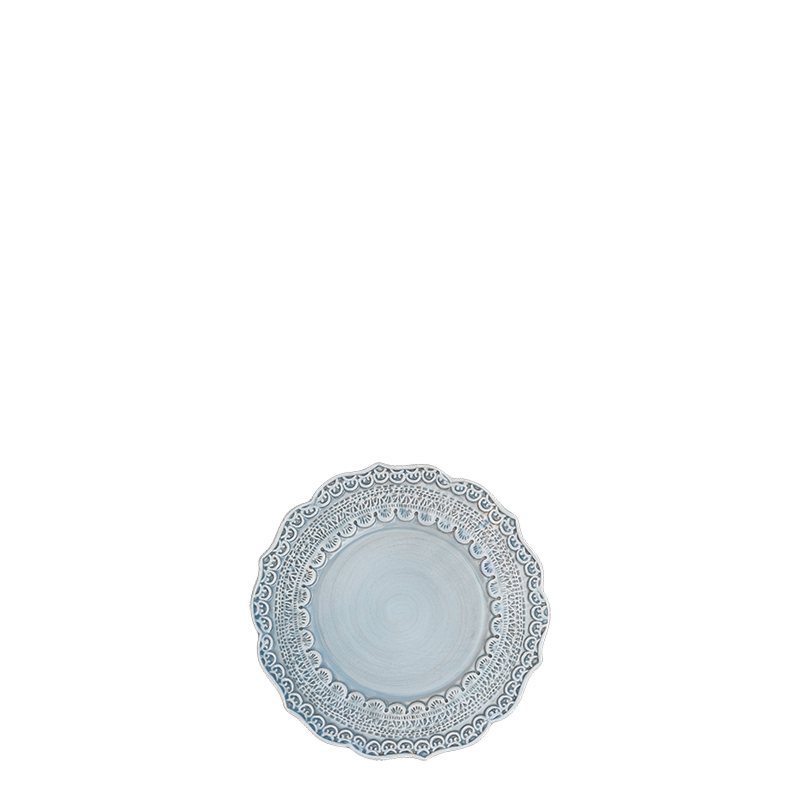 Pastel blue Dentelle bread plate Ø 15 cm