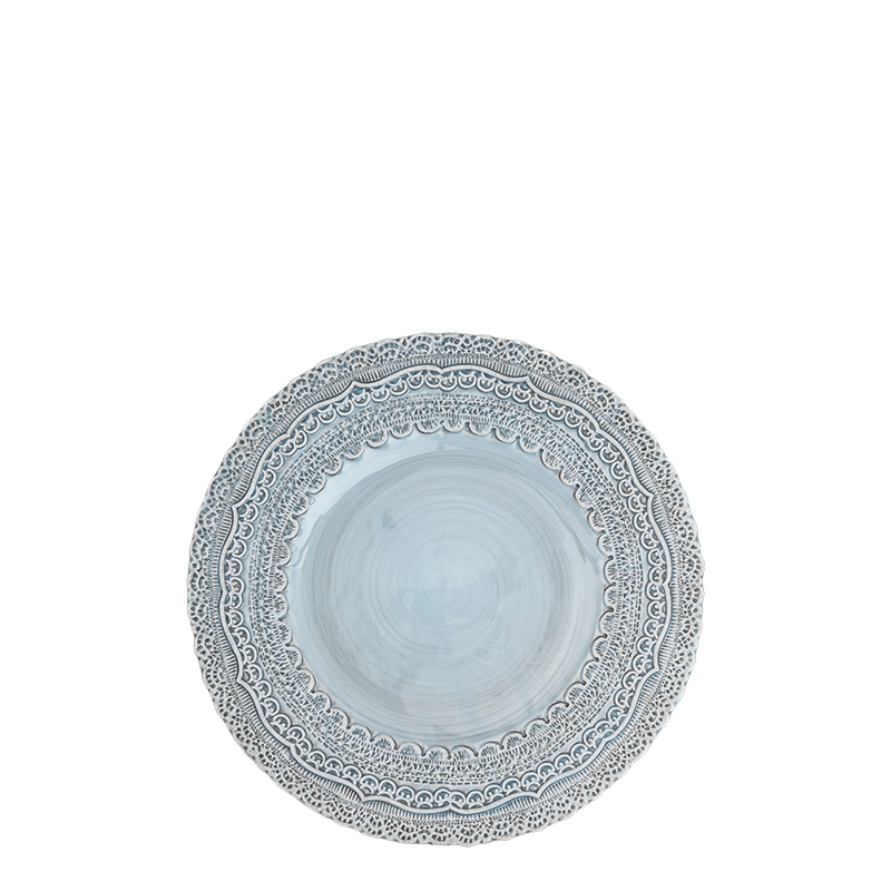Pastel blue Dentelle lunch plate Ø 23 cm