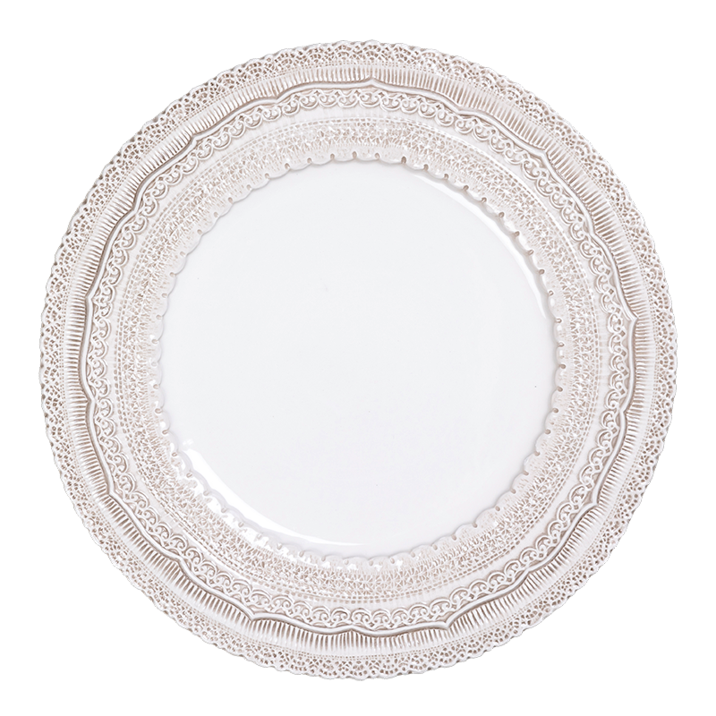 Cream Dentelle presentation plate Ø 33 cm
