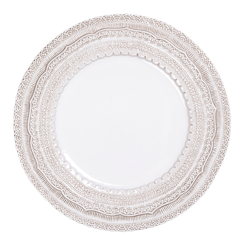 Cream Dentelle presentation plate Ø 33 cm