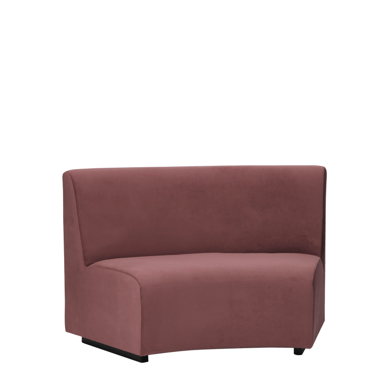 Endless Curve Sofa in Marsala 4.72 ft