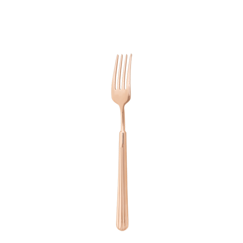 The Aurora Rose Gold dessert fork