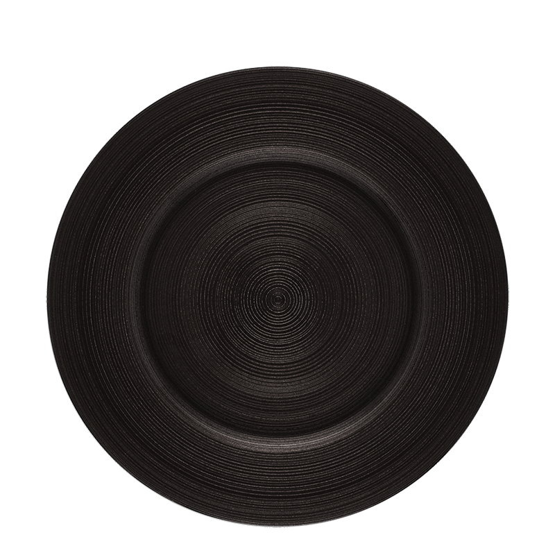 Mia Black Charger Plate
