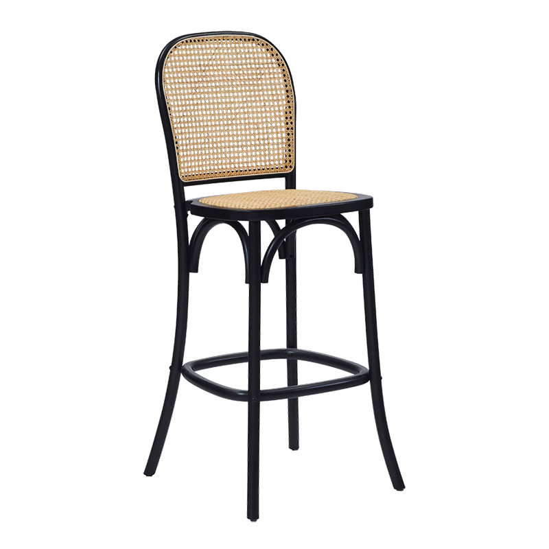 The Rattan Noir Bar Stool