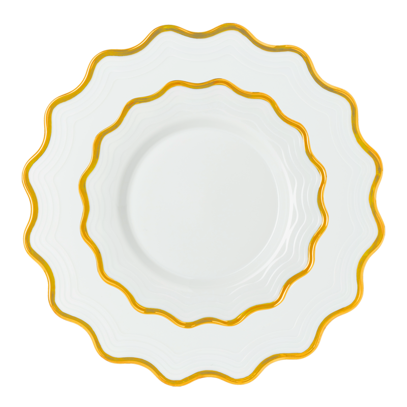 Gold Flower Plates