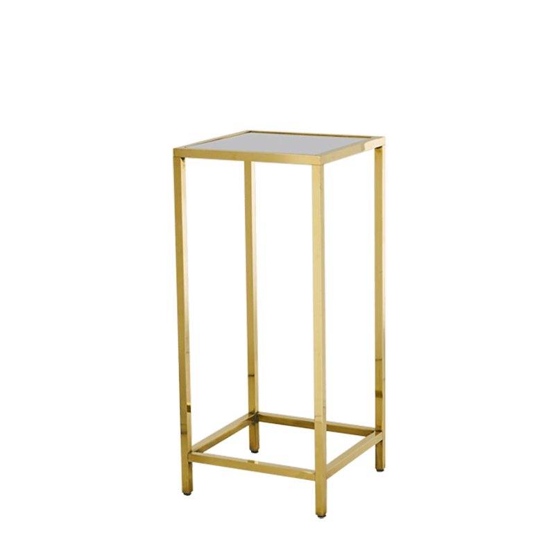 Unico Square Poseur Table with Gold Frame