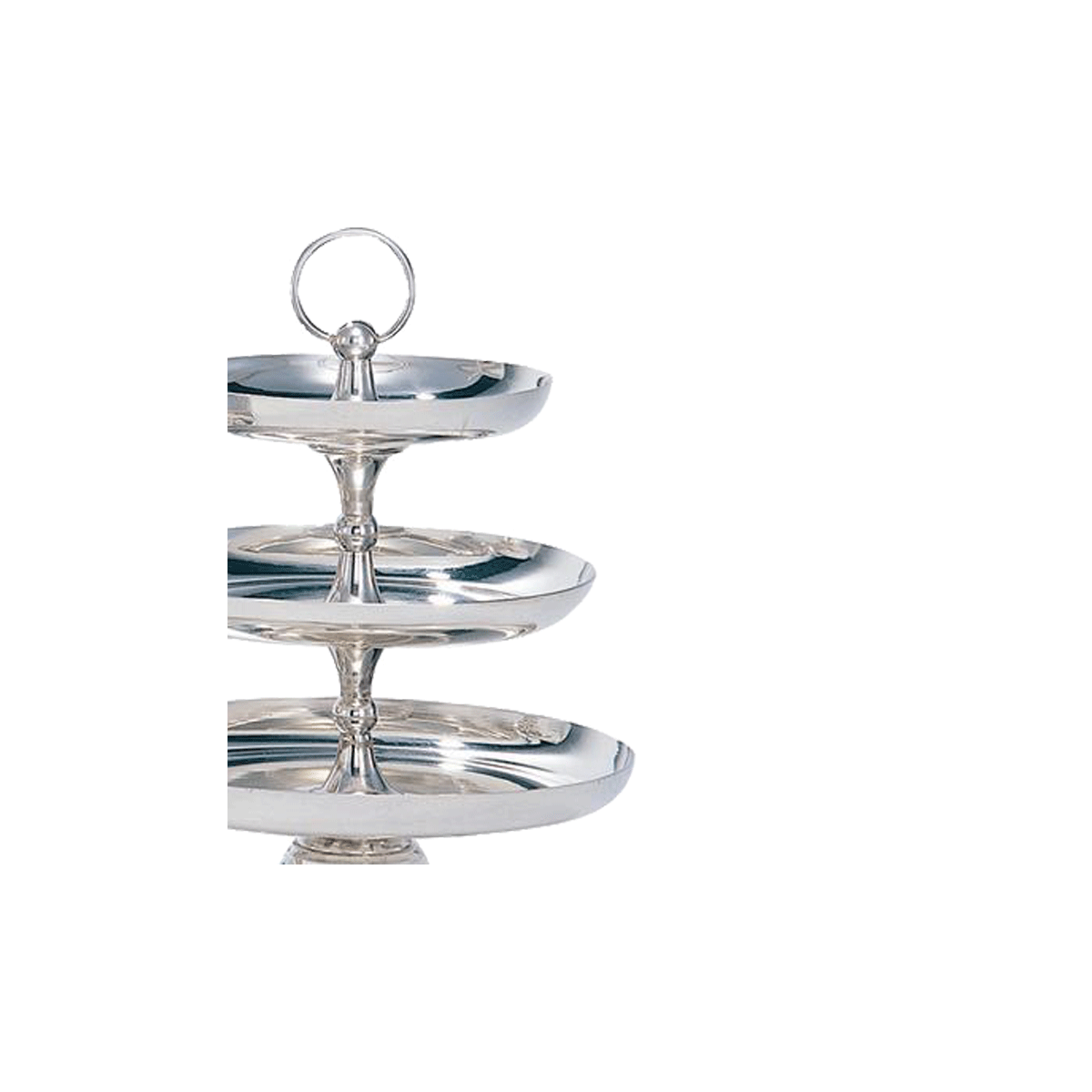 Silver cake shop stand 3 tier