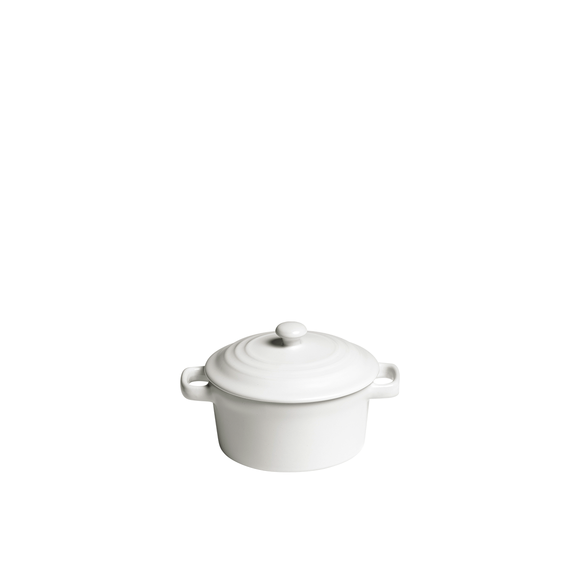 Individual Cooking Pot White and Its Top Ø 10 cm 25 cl Hire Options