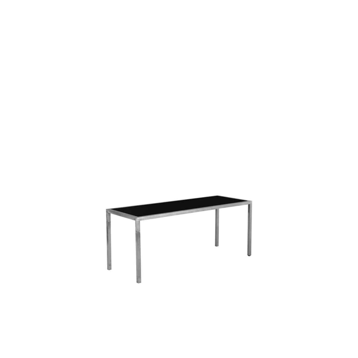 Unico Rectangular Dining Table - Steel Frame - Black Top Hire | Options ...