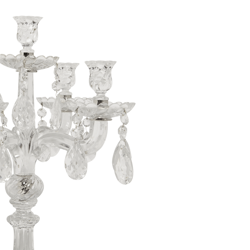 Crystal Drop Candelabra in Clear Hire Options Greathire London