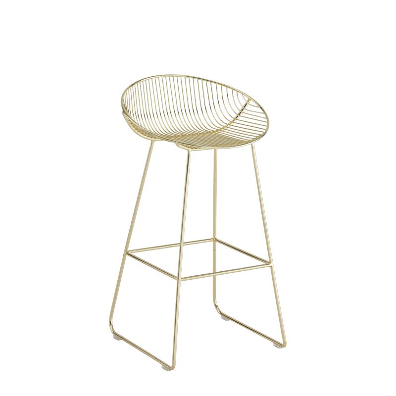 Gianni Round Bar Stool in Gold Hire Options Greathire London