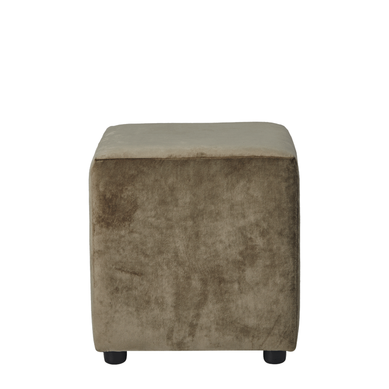 Velvet top ottoman square