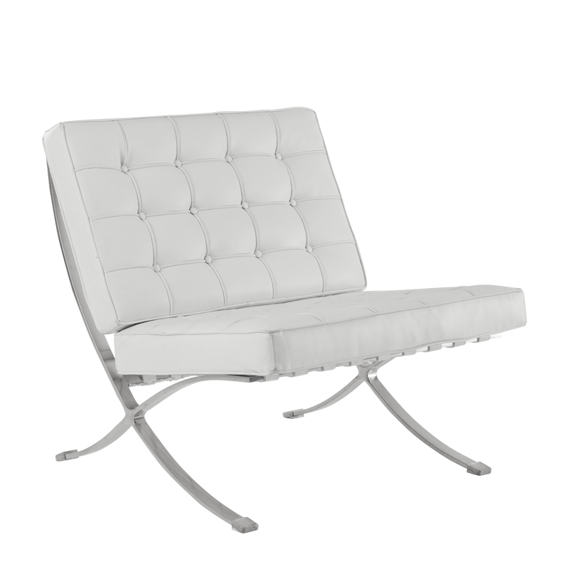 Barcelona Chair in White Hire Options Greathire London