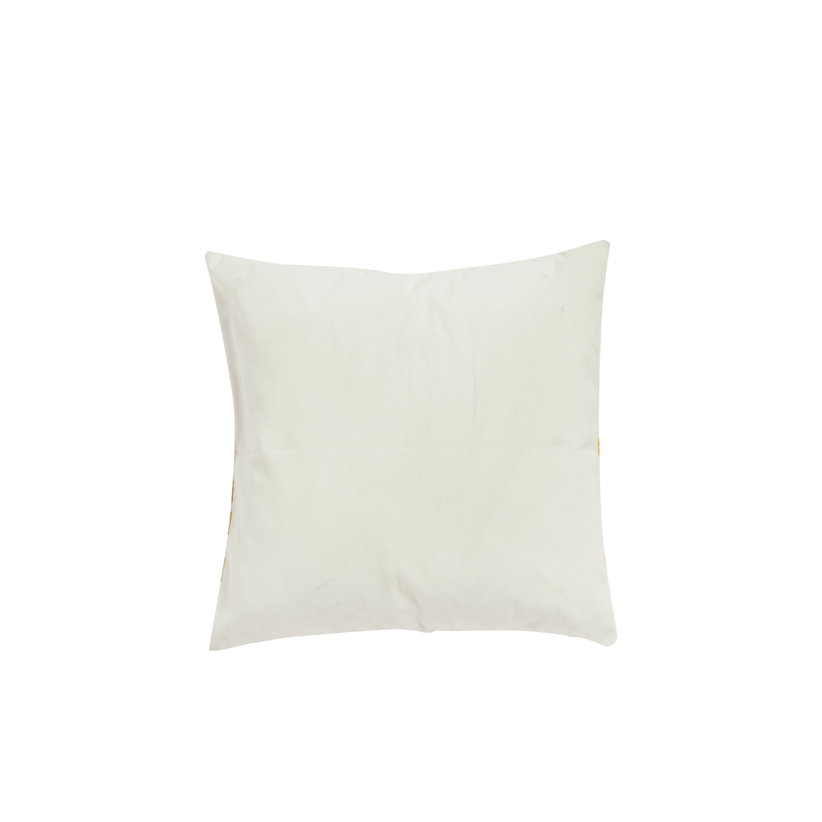 White Velvet Cushion with Golden Rounds Hire Options Greathire London