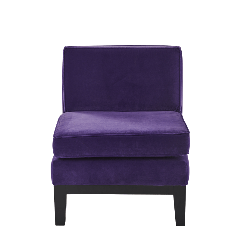 Olympic Chair in Purple Velvet Hire Options Greathire London