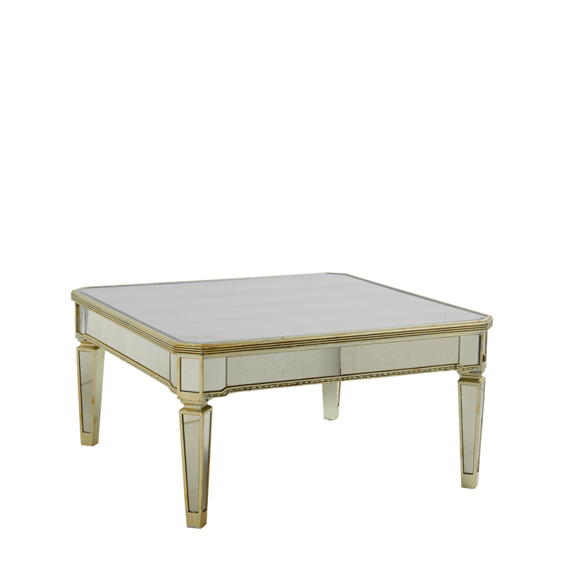 Venice Coffee Table in Antique Gold Hire Options Greathire London