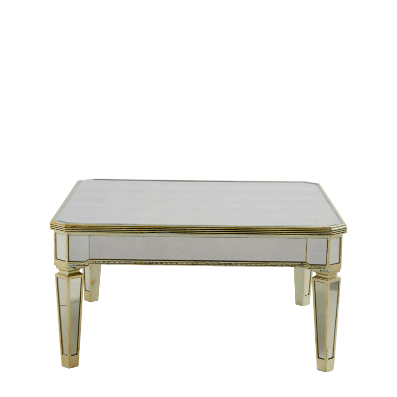 Venice Coffee Table in Antique Gold Hire Options Greathire London