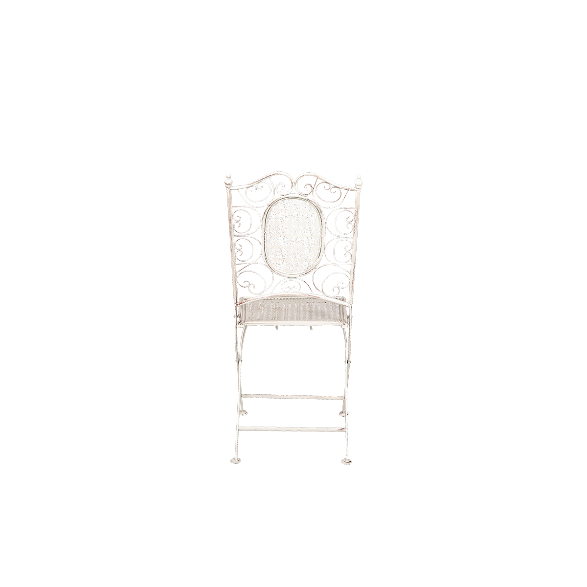Black wrought iron shop chairs