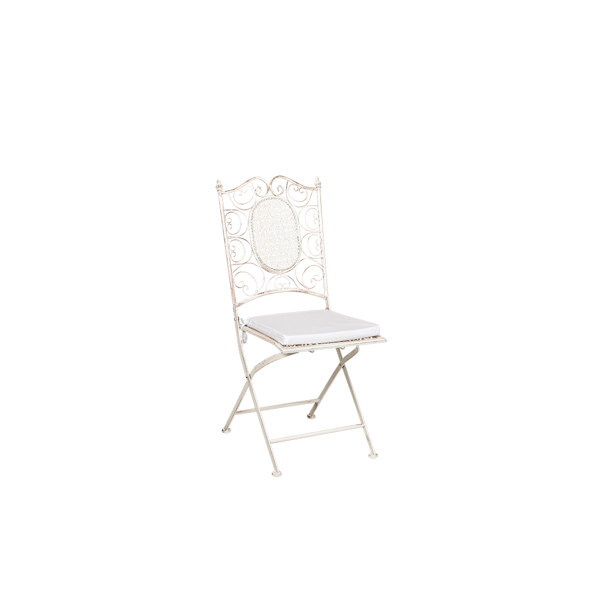 White chair clearance with cushion