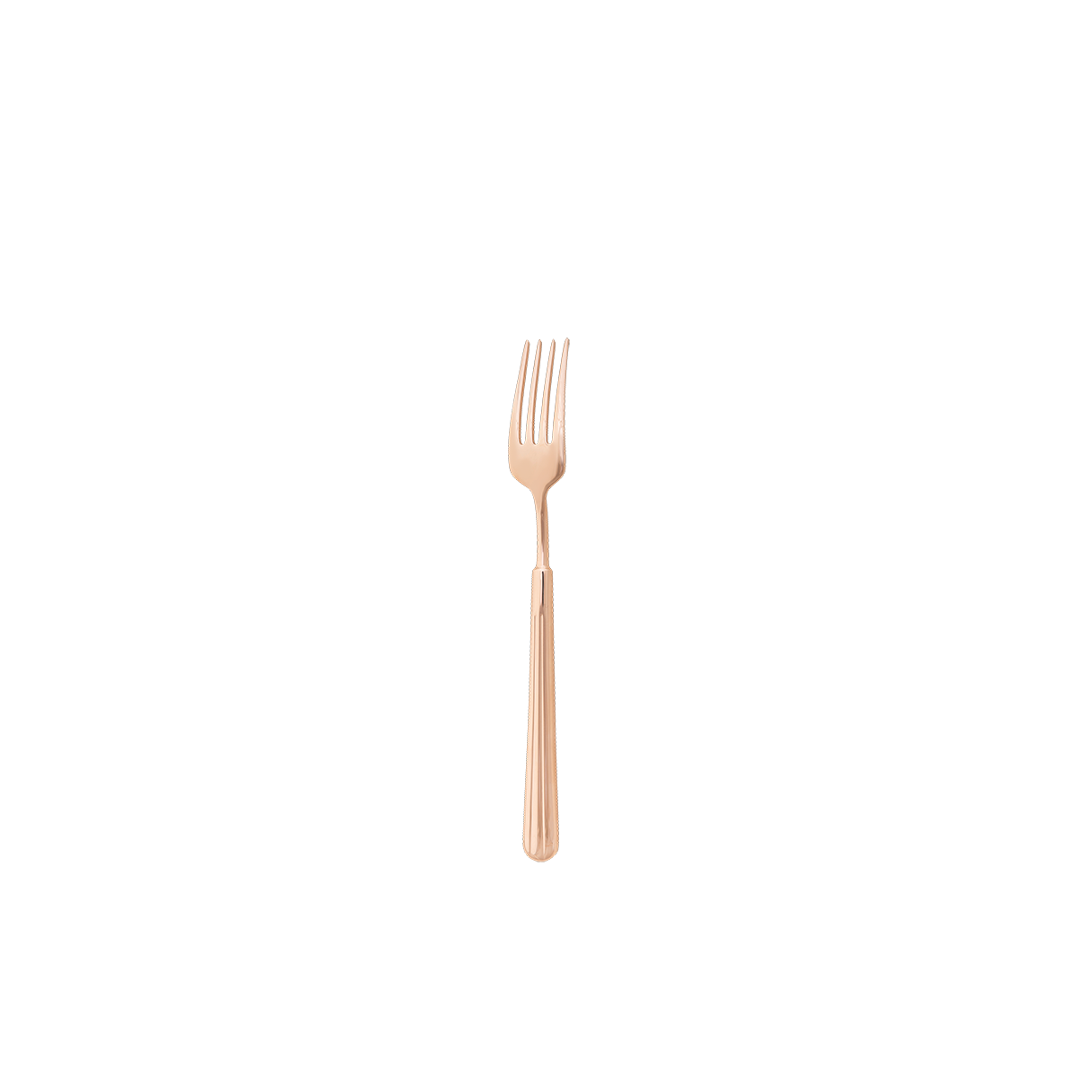 The Aurora Rose Gold dessert fork Hire Options Greathire London