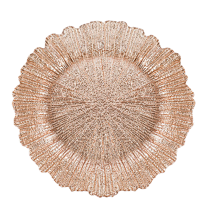 Savannah Rose Gold Charger Plate Hire Options Greathire London