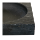 Slate square ashtray black 9 x 9 cm