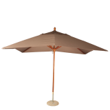 Taupe Louisiana Parasol 300 X 300 cm + Granite Stand Ø 50 cm