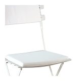 Trocadero White Chair with White Seat Pad and Back