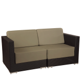 Taupe Woven Lounge Two Seater Sofa L 62.99