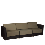 Taupe Woven Lounge Three Seater Sofa L94.48