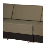 Taupe Woven Lounge Three Seater Sofa L94.48