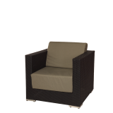 Taupe Woven Lounge Armchair L 31.49