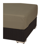 Taupe Woven Lounge Square Pouffe L 31.49