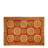 Vintage carpet, dominant colour red 197 x 280 cm