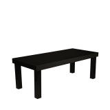 Lacquered Table Black 200 X 90 X 75 cm