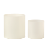Cylindrical Frosted Risers, Set Of 3 Sizes