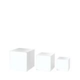 Set Of 3 White Cube Risers