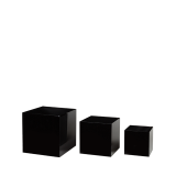 Set Of 3 Black Cube Risers