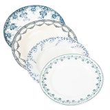 Vintage blue green big plate Ø 22-25 cm