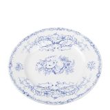 Vintage blue green big plate Ø 22-25 cm