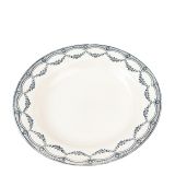 Vintage blue green big plate Ø 22-25 cm