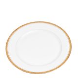 Vintage white and gold big plate Ø 23-25 cm