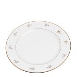 Vintage white and gold big plate Ø 23-25 cm